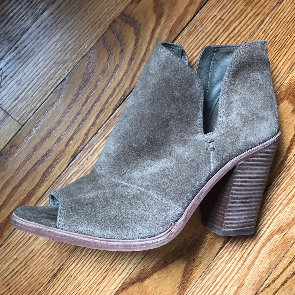 Peep toe booties